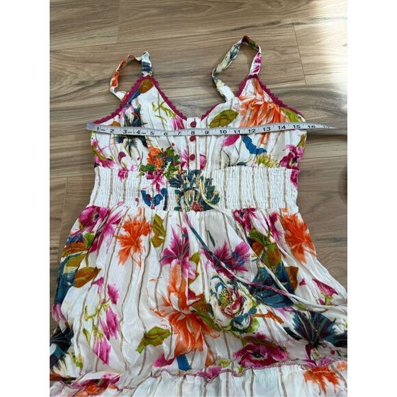 Dress NWT boutique cotton smoked back elastic waist sz L - Picture 8 of 8